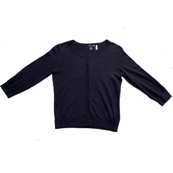 Button Up Black Cardigan Sweater - Picture 4 of 4